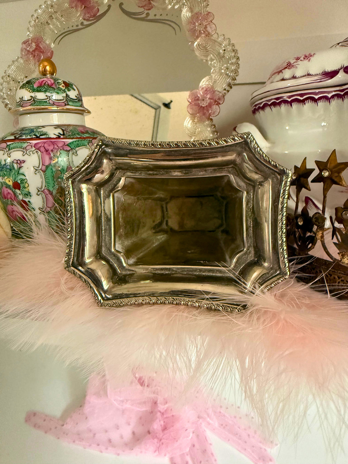 Silver Crest Vase