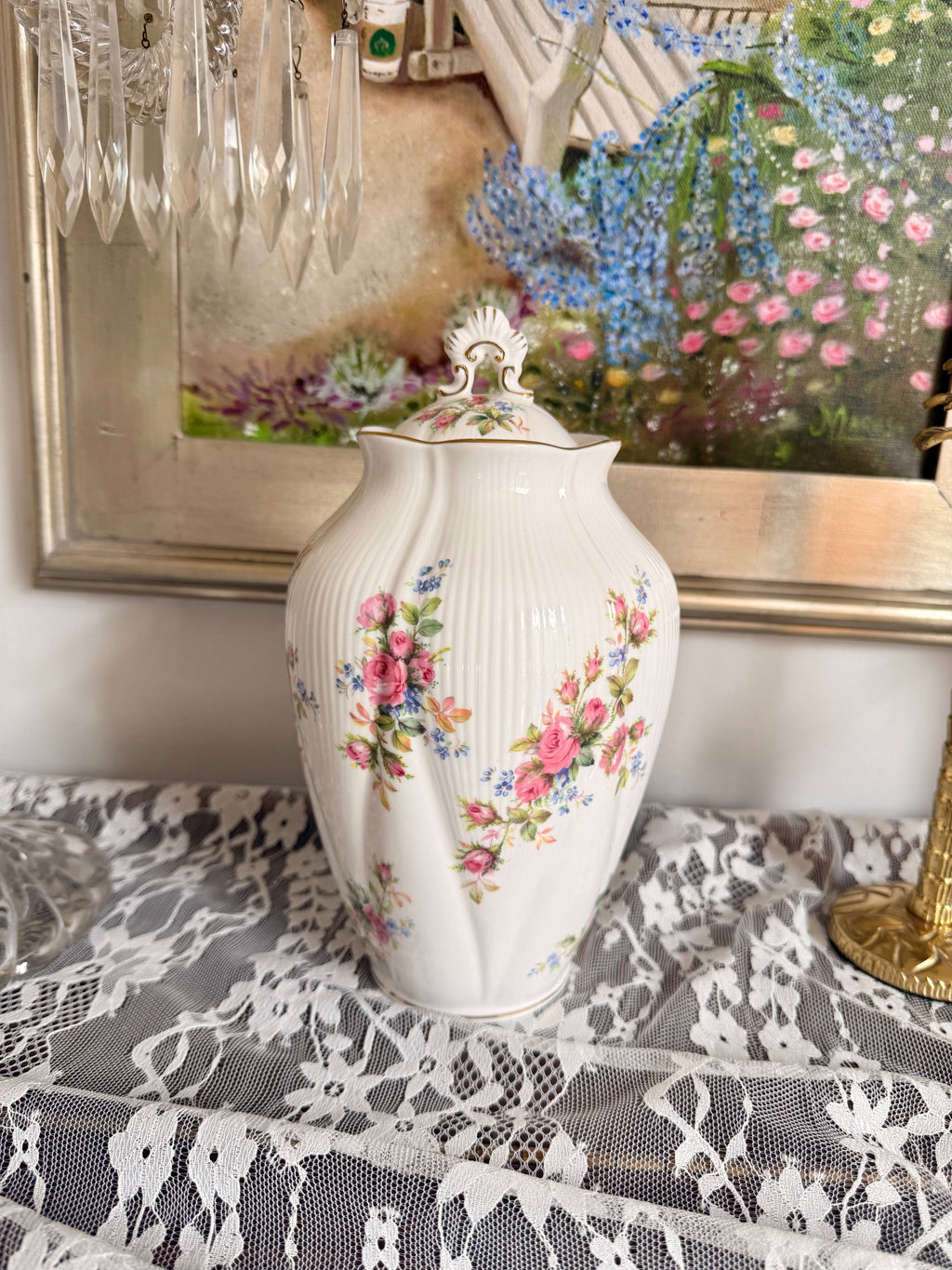 Royal Albert England Floral Ginger Jar