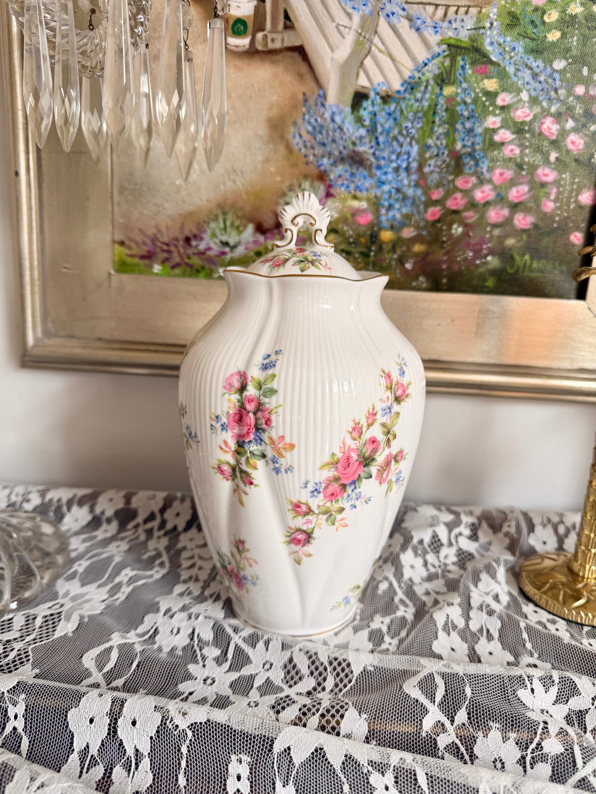 Royal Albert England Floral Ginger Jar