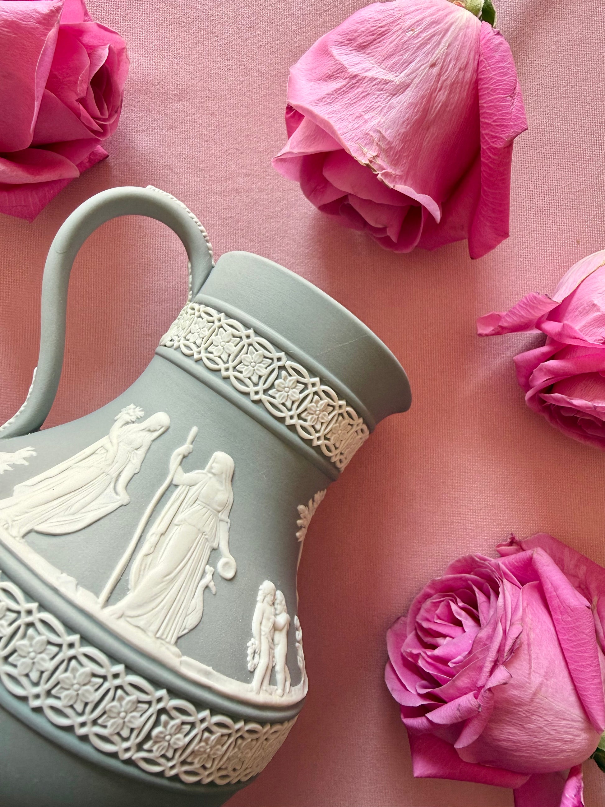 Sage Grey Wedgwood Pitcher